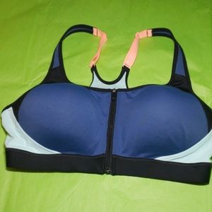 Blue exercise bra